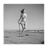 Photo print black and white pinup woman barium paper 300g format 40X40CM