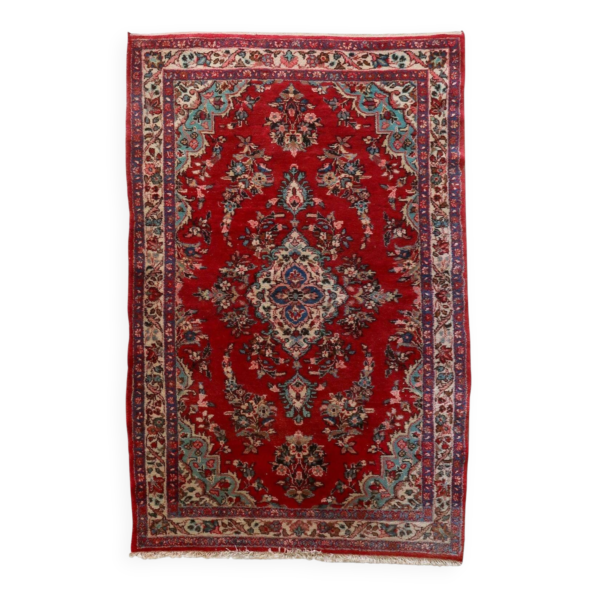 Handmade vintage Persian Malayer rug 127cm x 193cm, 1950s