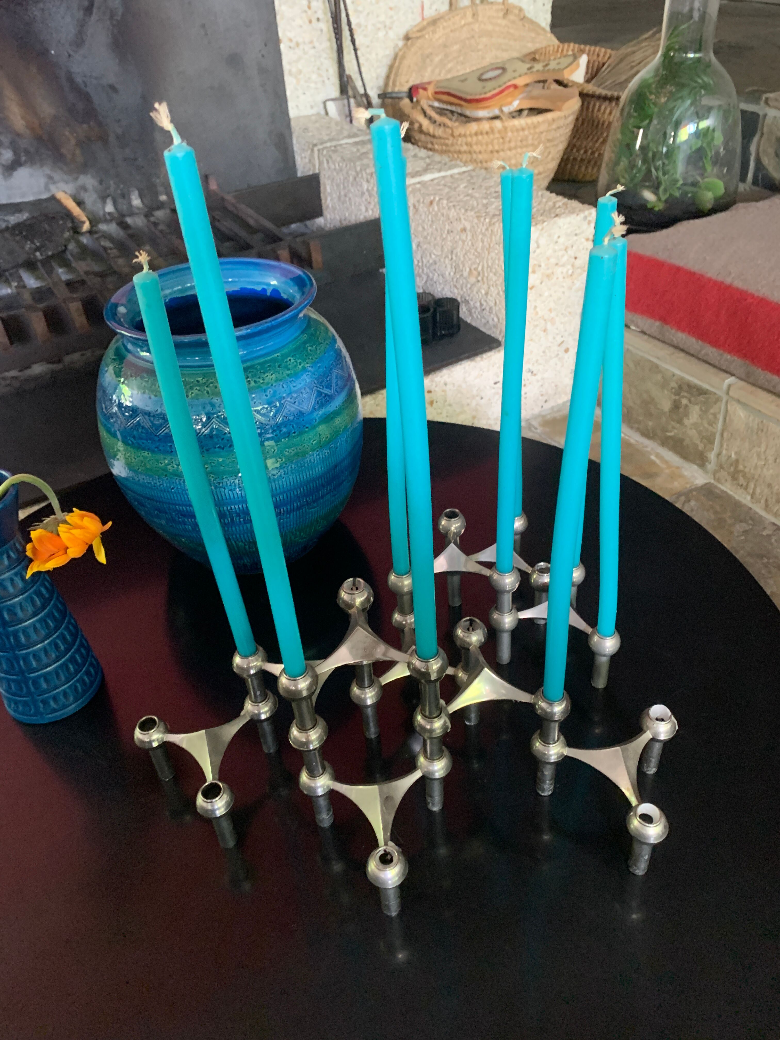 Lot de 9 bougeoirs Nagel pour Bmf
