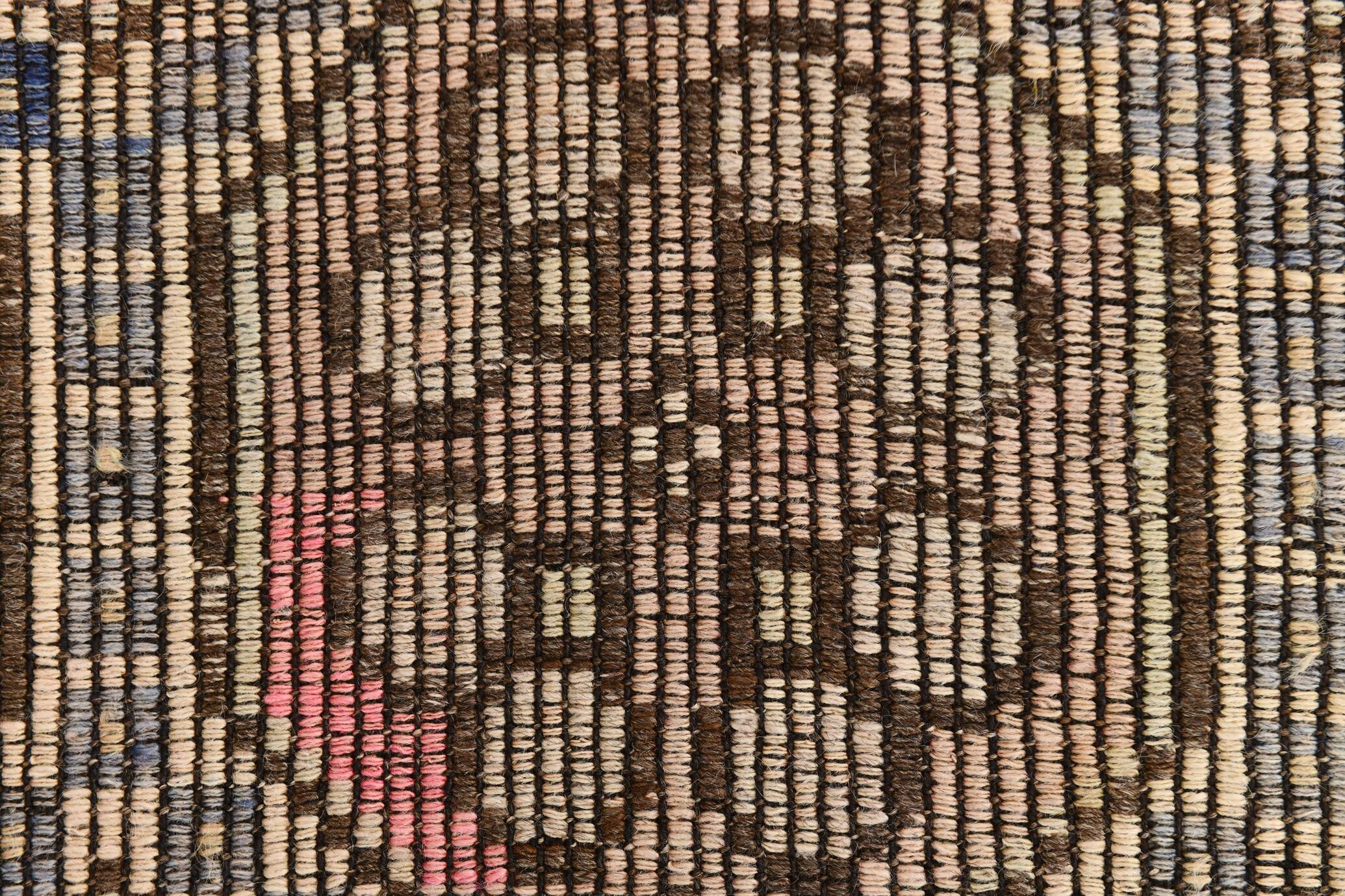 Blue Cream Persian Kilim Runner Rug, 95x313Cm
