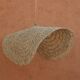 Handmade wicker hanging basket with brass finish