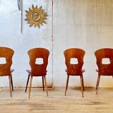 Set of 4 Gentiane bistro chairs by Baumann