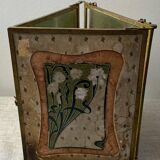 Vintage barber triptych mirror