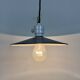 Industrial Blue Enamel Ceiling Light, 1950s