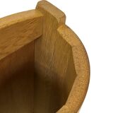 Porte-parapluie vintage en chêne, design de rangement minimaliste des années 60