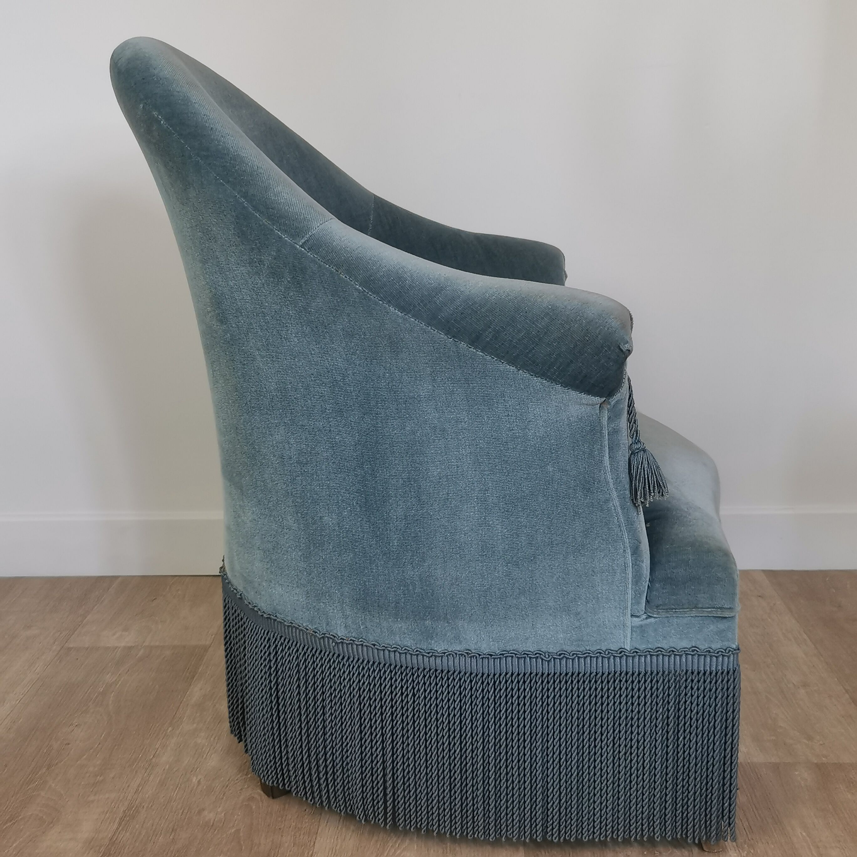 Fauteuil crapaud velours