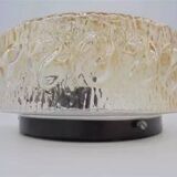 Iridescent cast glass ceiling light by Helena Tynell