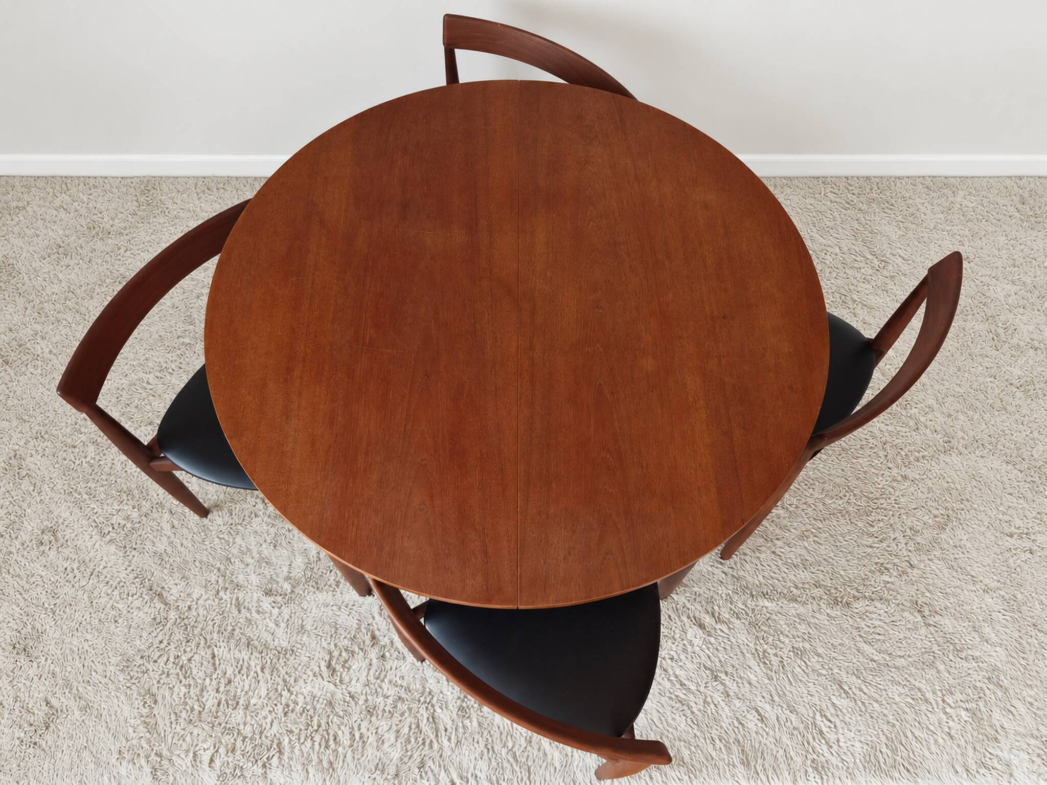 Roundette Teak Extendable Dining Set by Hans Olsen for Frem Røjle, Denmark
