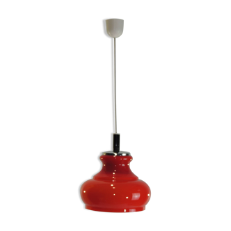 Suspension vintage en opaline rouge