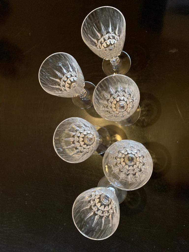 Six crystal glass