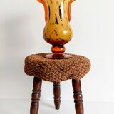 Art Nouveau Opaline Glass Vase by Cristallerie de Clichy, France