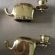 Brass elephant candle holders