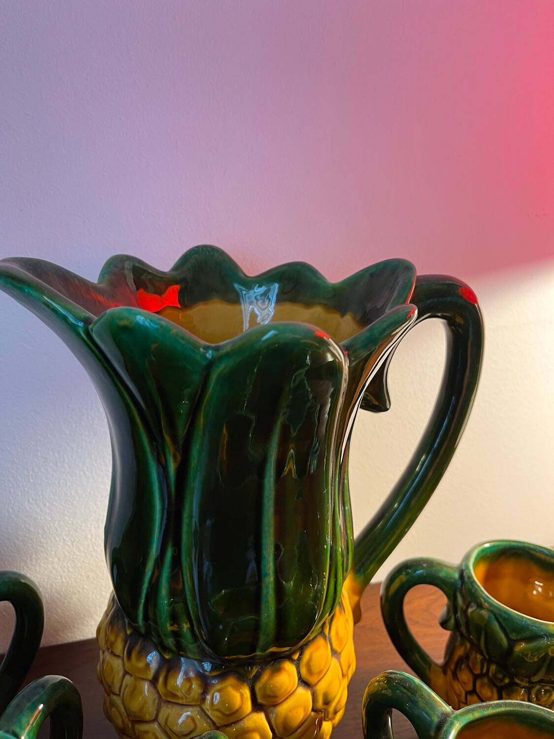 Porcelain and slip refreshment service, Vallauris circa 1940