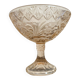 Pink glass footed bowl