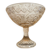 Compotier coupe sur pied verre rose