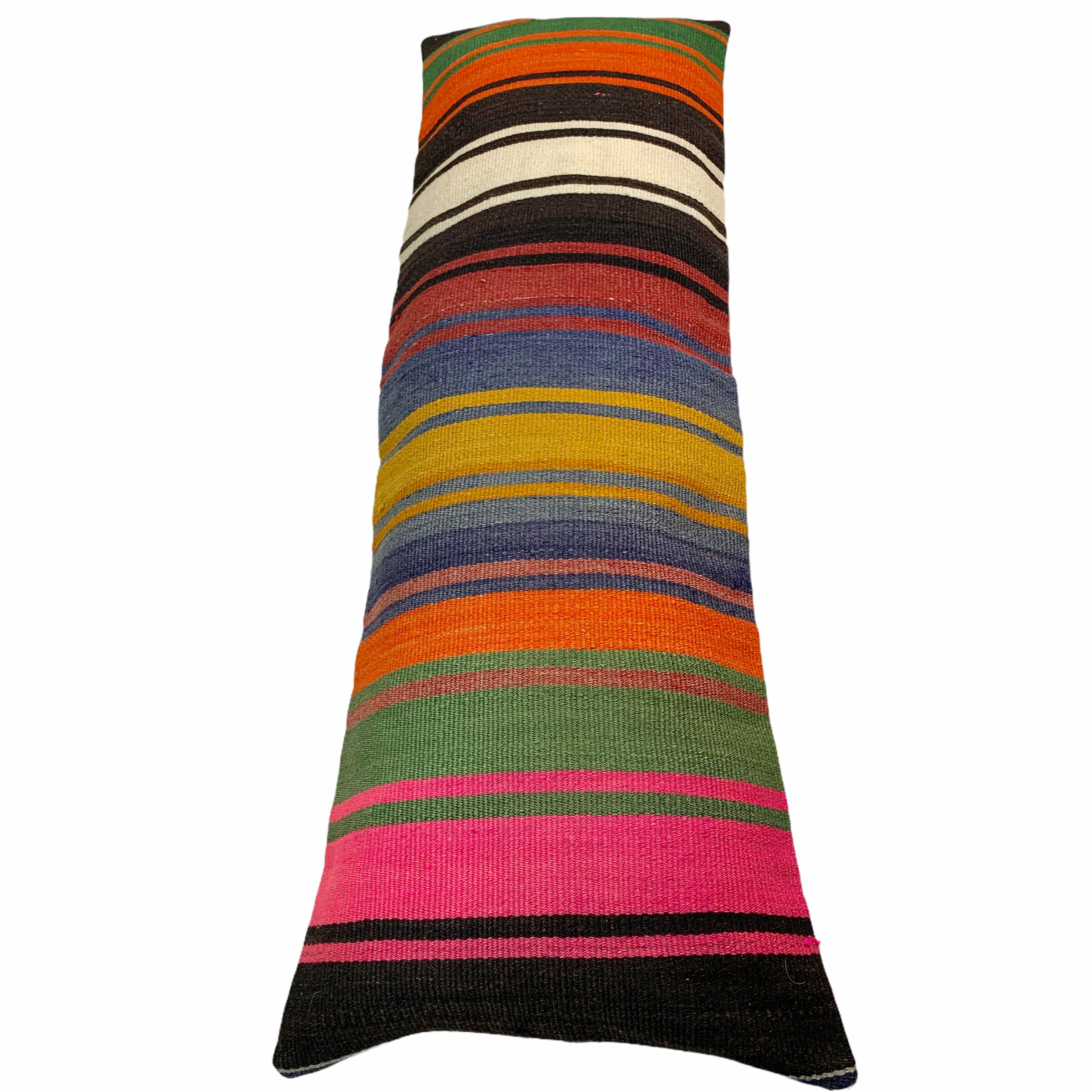 16"X 48" Bedding Kilim Pillow, Oversize Cushion Cover, Long Bolster Kilim Pillow Cover, 120x40 Cm