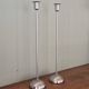 Pair of chrome candlesticks or candelabras - Ikea design from the 90s