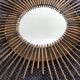 Mirror sun rattan bamboo 60s