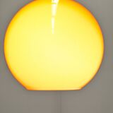 Orange opaline ball pendant light, 1960s-70s