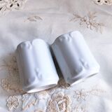 Salière poivrier porcelaine blanche