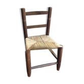 Chaise en paille enfant vintage