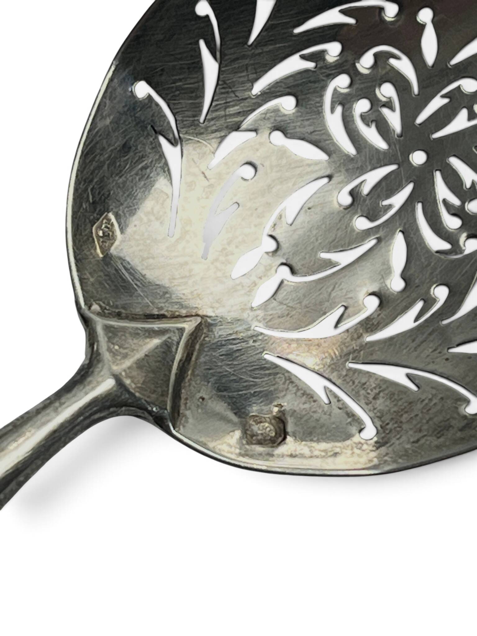 Silverware, silver sugar sifter with Minerva hallmark from the early 20th century.