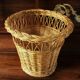 Small round high wicker wicker basket