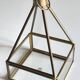 Vide-poche verre et laiton vintage