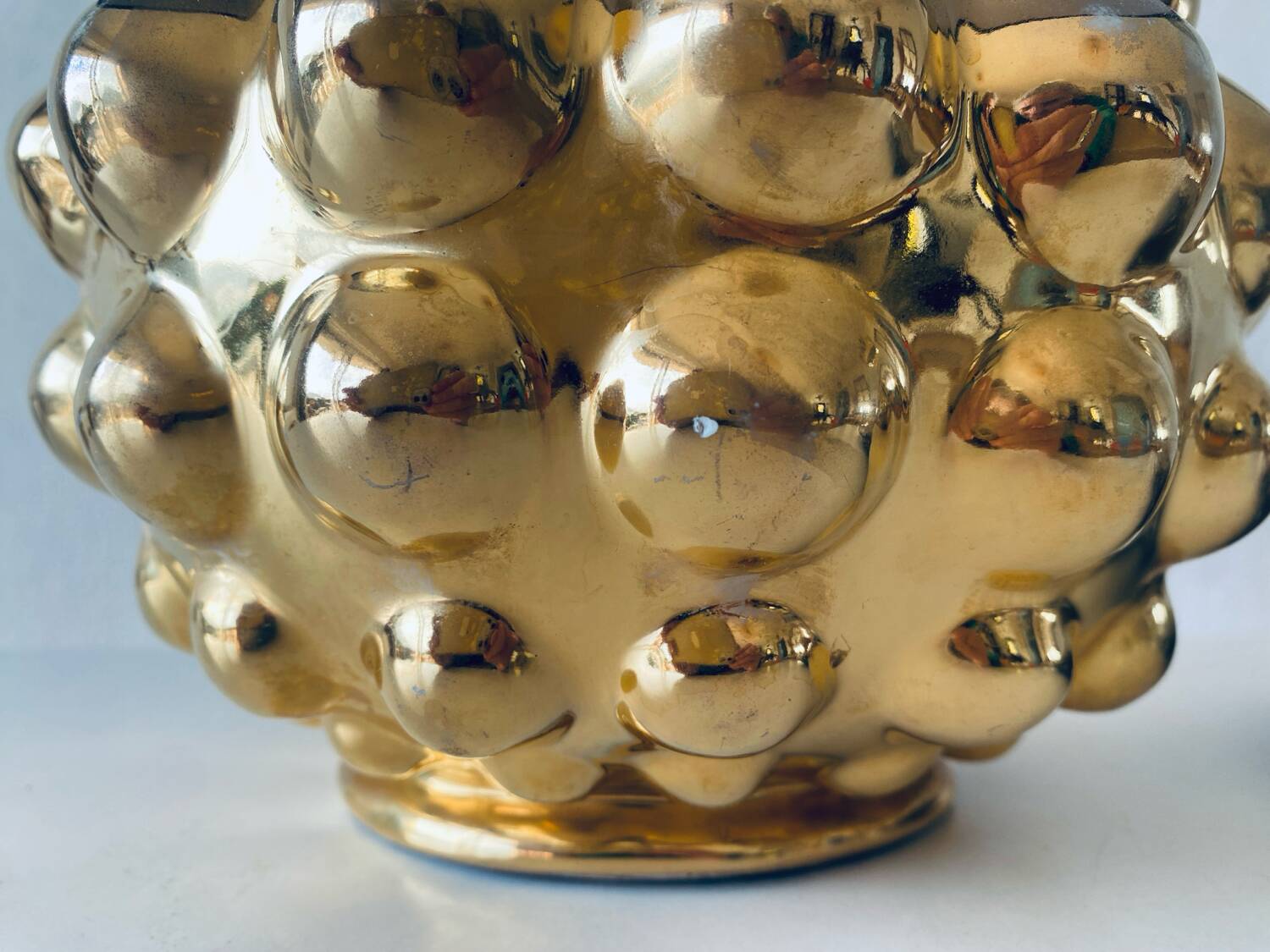 Gold bubble ceramic lamp