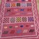 Handmade Moroccan wool rug: Berber Azilal style, geometric pattern.