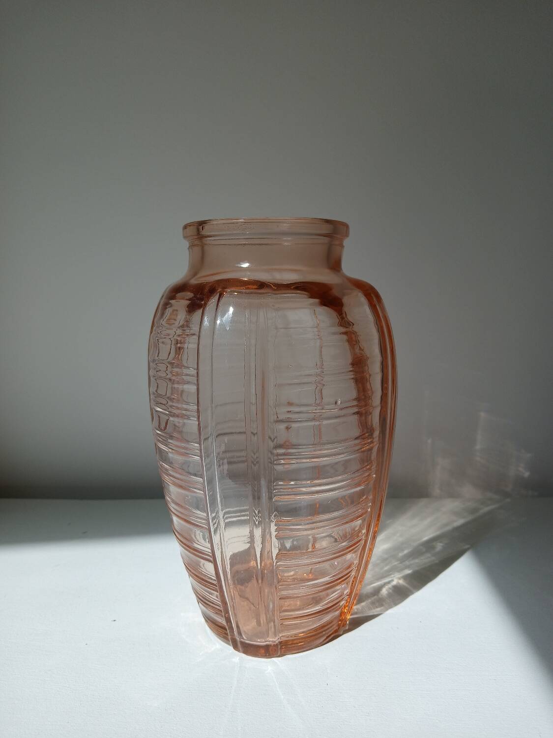 Vase en verre orange