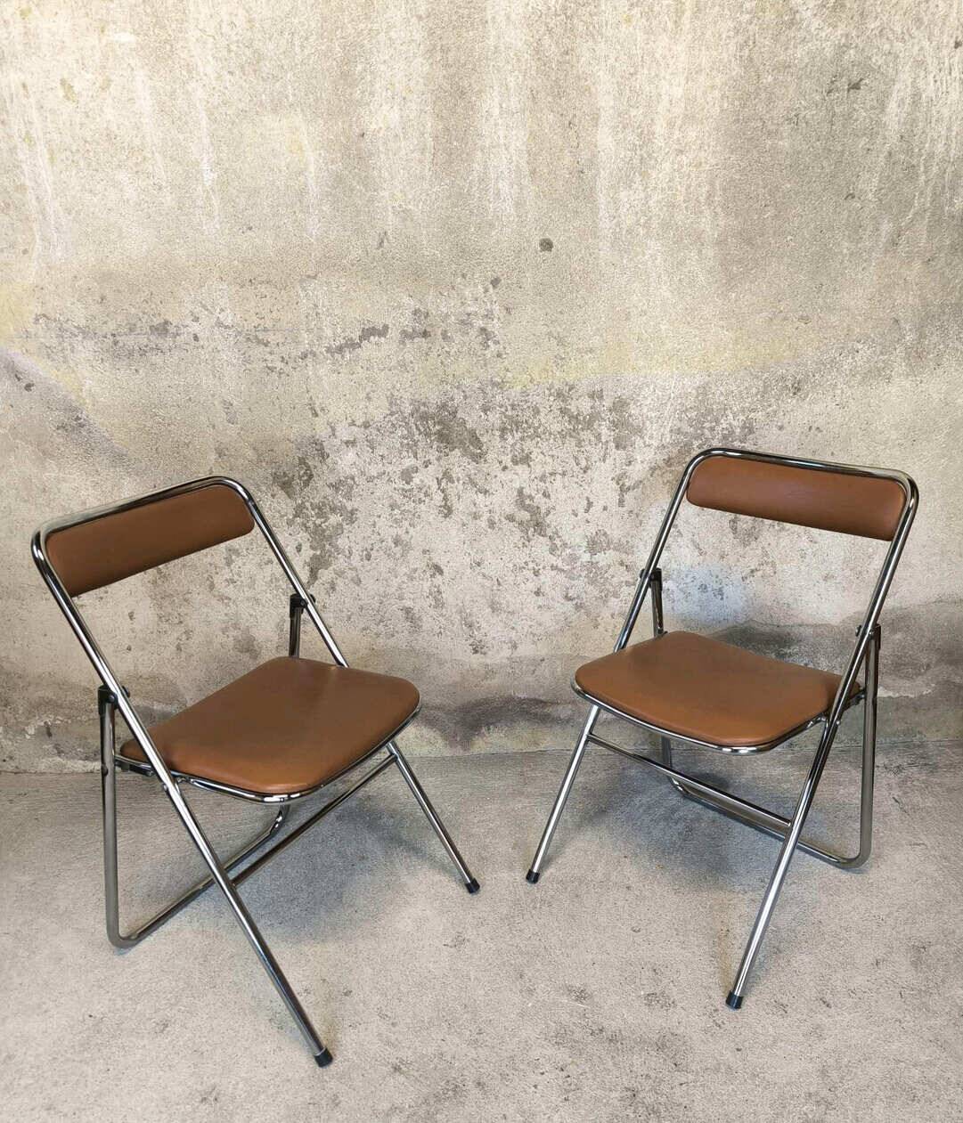 Pair of vintage Soudexvinyl chairs