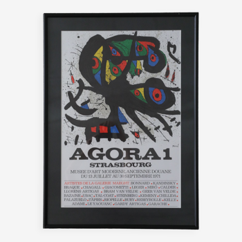 Joan Miró, Agora I, Lithographie couleur, 1971, encadré