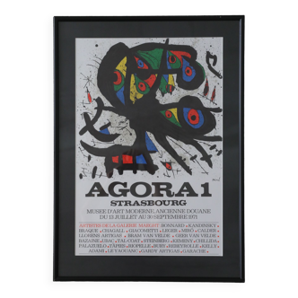 Joan Miró, Agora I, Color Lithograph, 1971, Framed