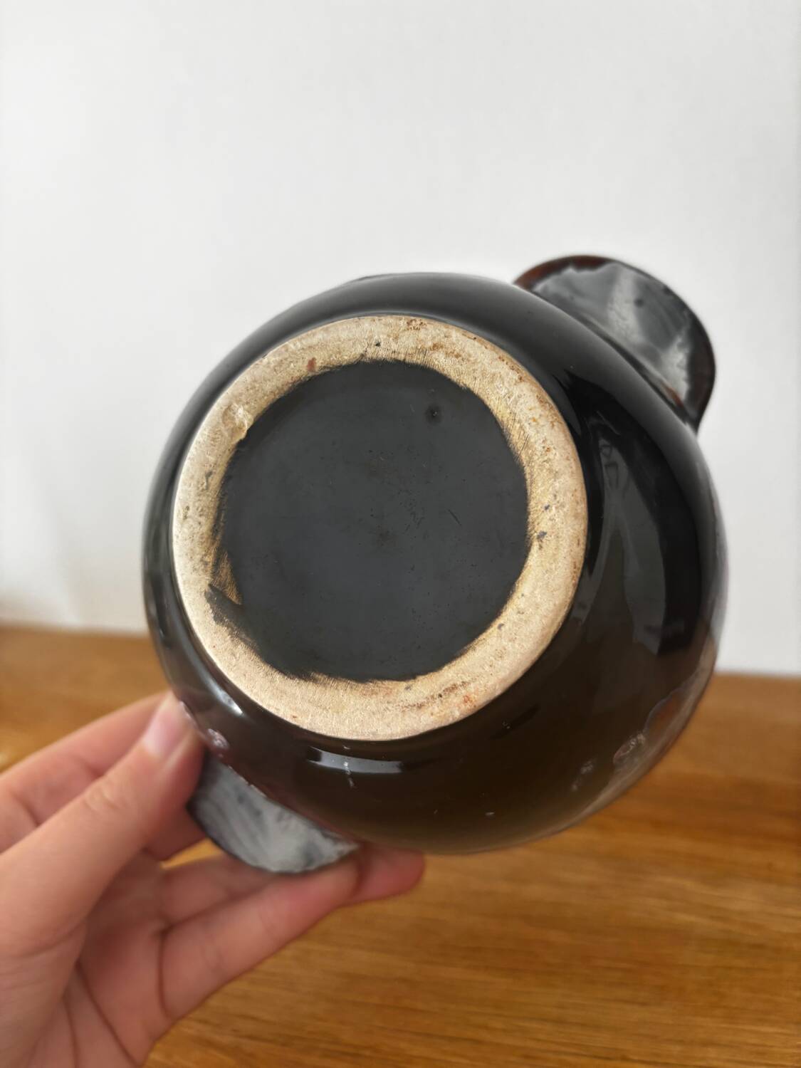 Vintage set of 3 glazed stoneware bowls Morvan pottery and other signature to iden