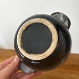 Vintage set of 3 glazed stoneware bowls Morvan pottery and other signature to iden