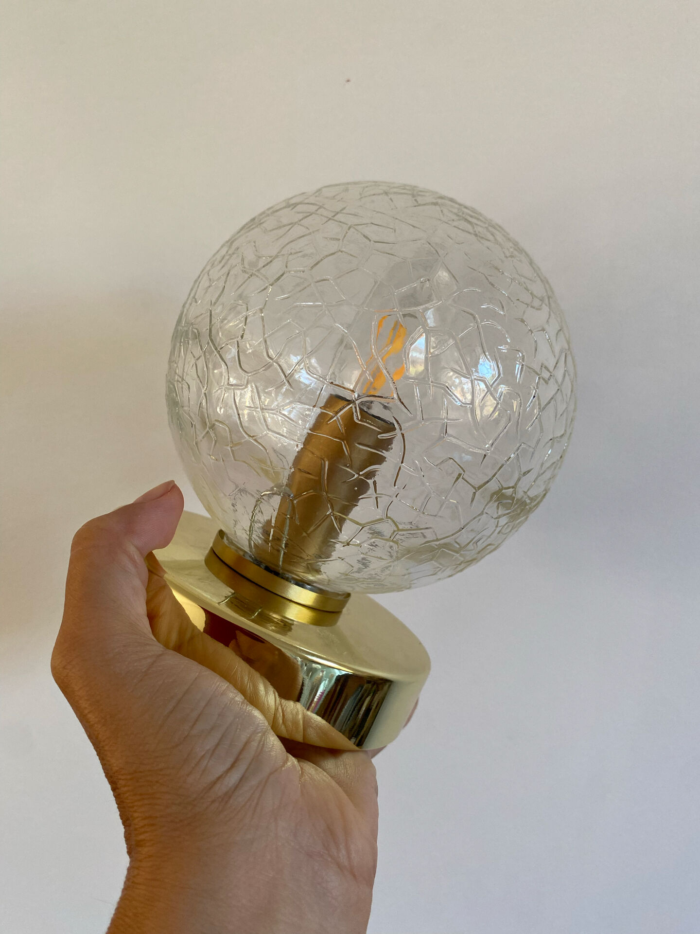 Vintage glass globe wall or ceiling light.