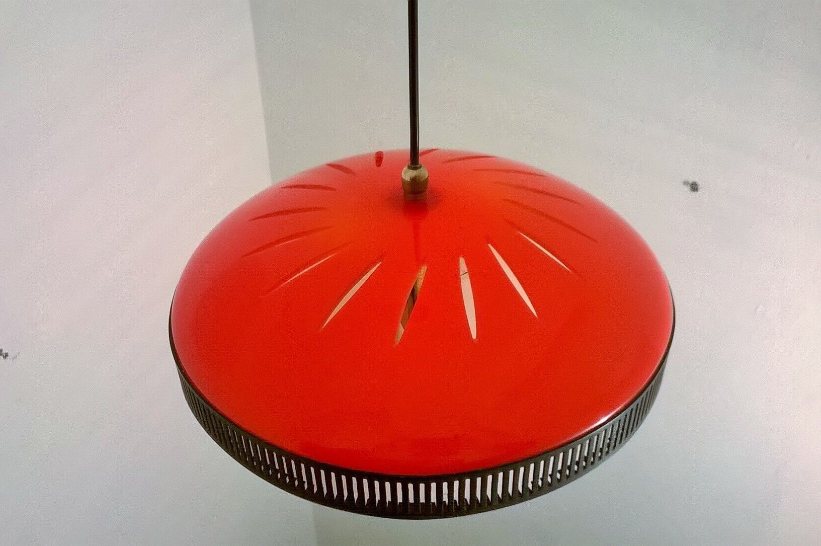 Red plexiglas hanging made in Italy,1950s.