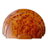 Porte lettres art deco en loupe d'orme 1930