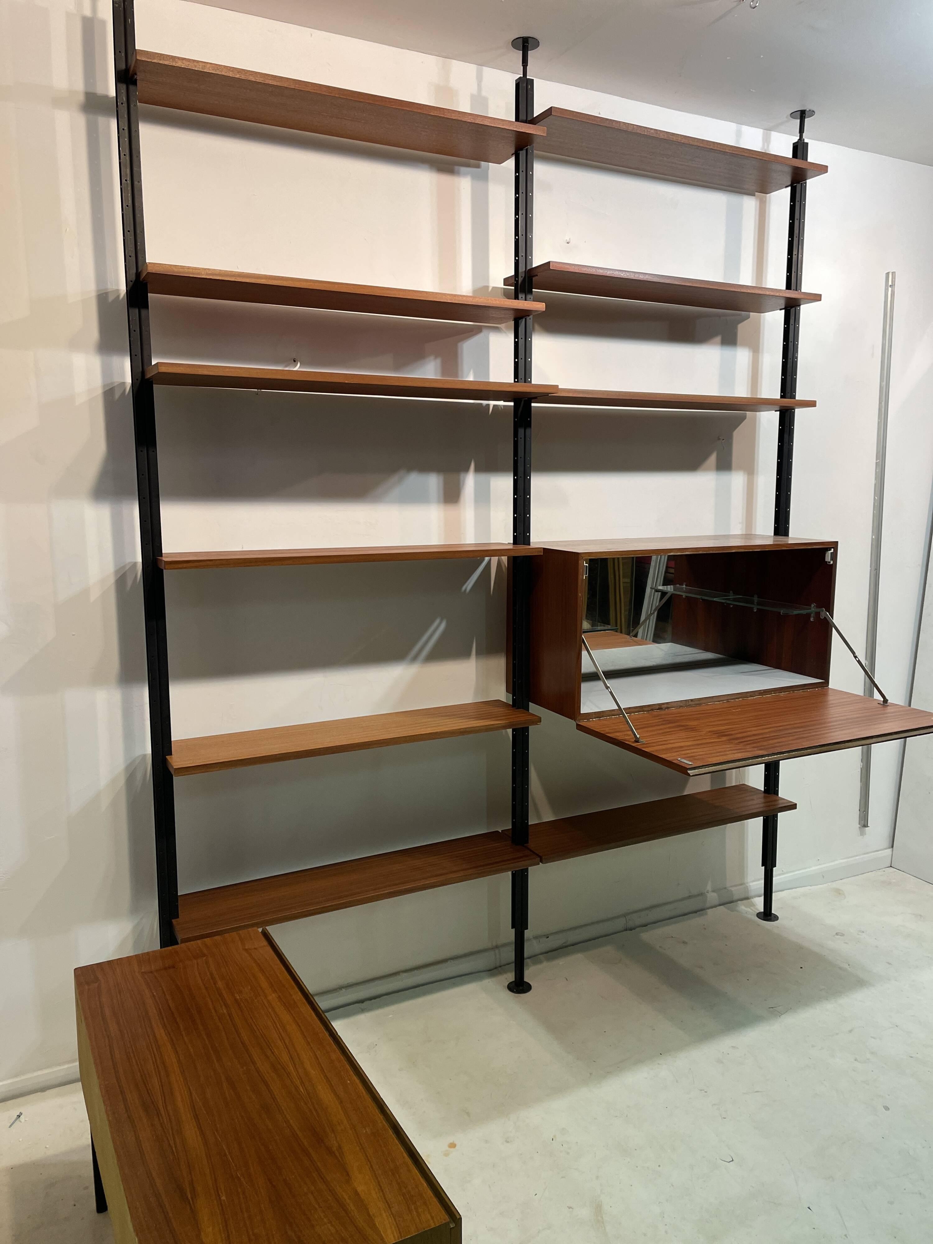 Vintage Floor/Ceiling Library 1964 Switzerland