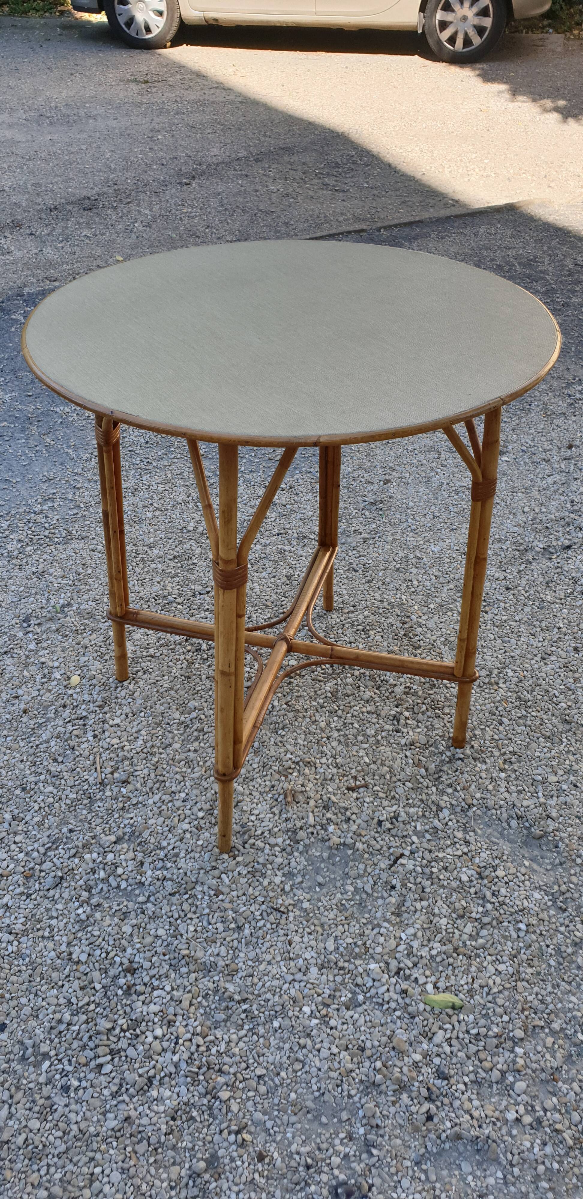 Rattan garden table 1960