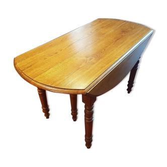 Table Saint-Louis Philippe, 6 pieds, 4 allonges