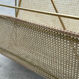 Vintage magazine rack 60s brass design