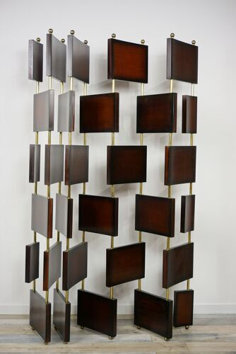 Wooden and brass screen