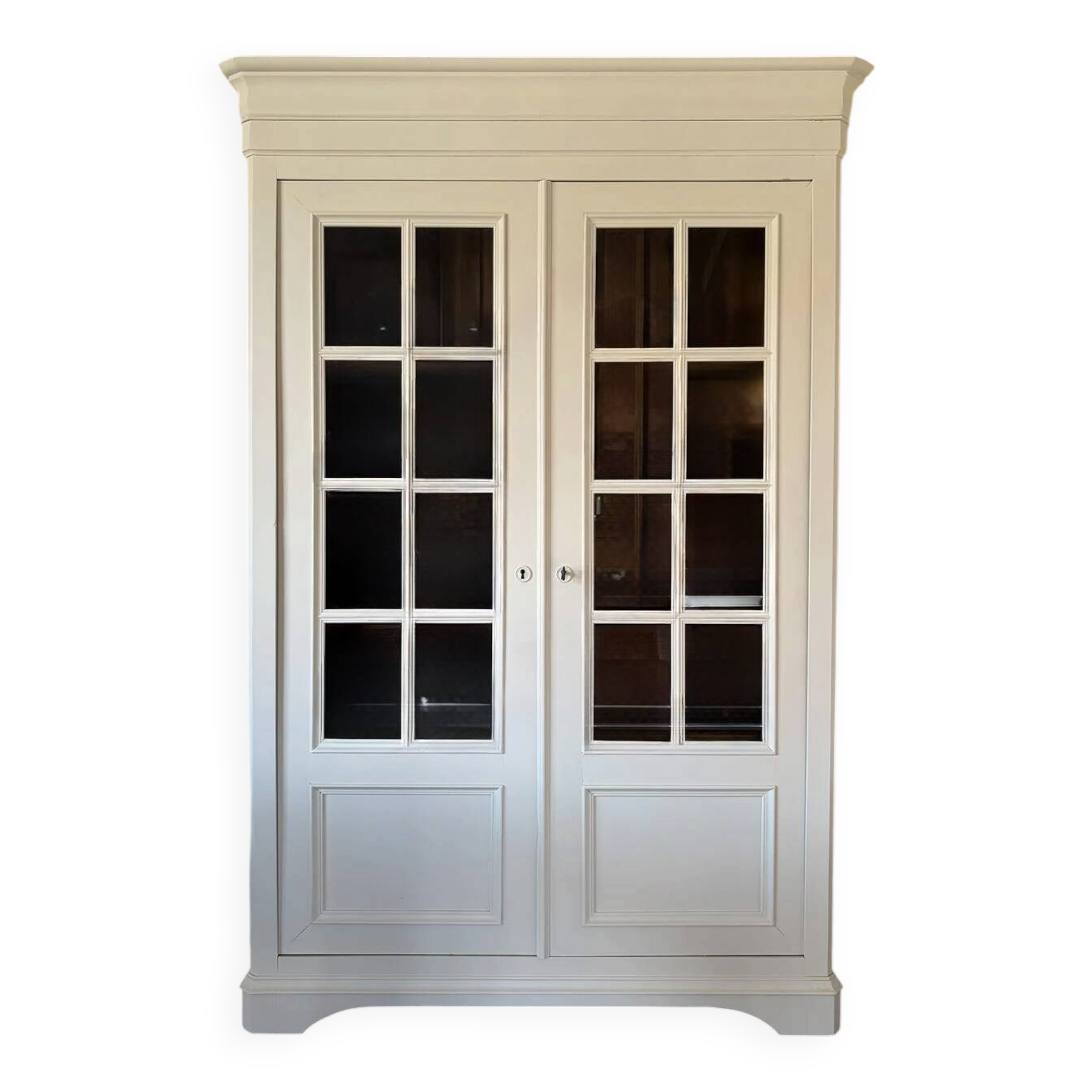 Oak and cherry display cabinet