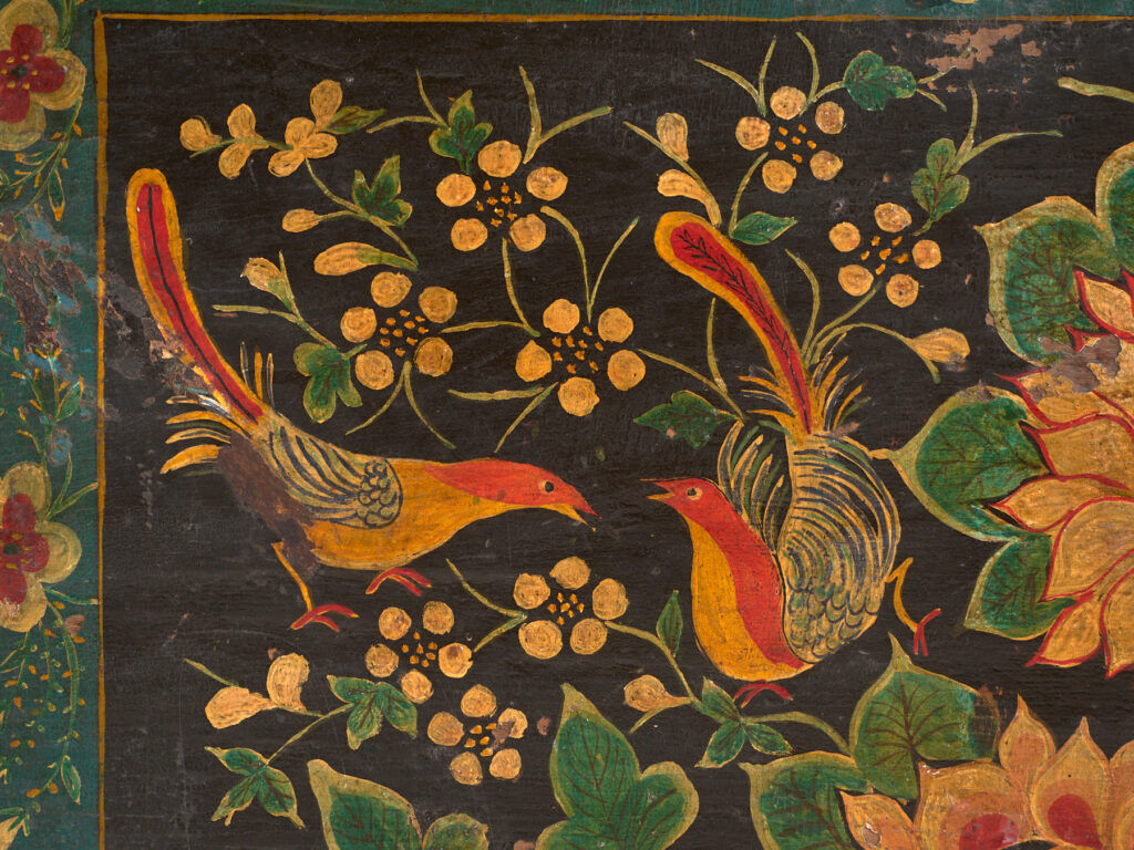 Antique Chinese chest painted in pine wood – China, circa 1900
