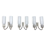 Mid-Century Modern set of three sconces in Arredoluce style. Italy 1950s
