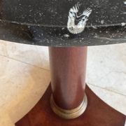 Empire style gueridon in mahogany, beautiful anthracite marble (traces of wear).