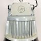 Black enamel industrial pendant light, 1960
