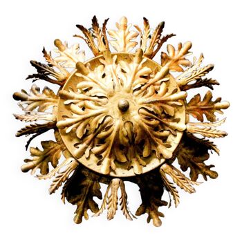 Florentine ceiling lamp by Banci Firenze Italy 1970s